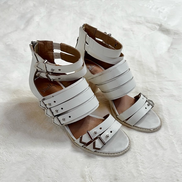 Strappy Leather Heeled Sandals - Picture 2 of 2